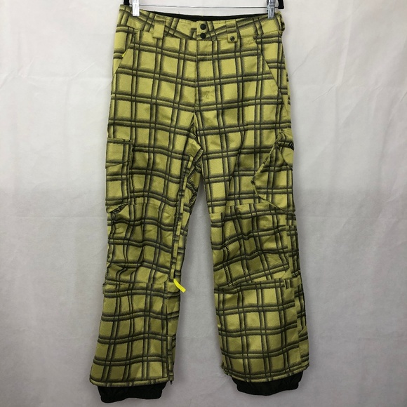 plaid snow pants